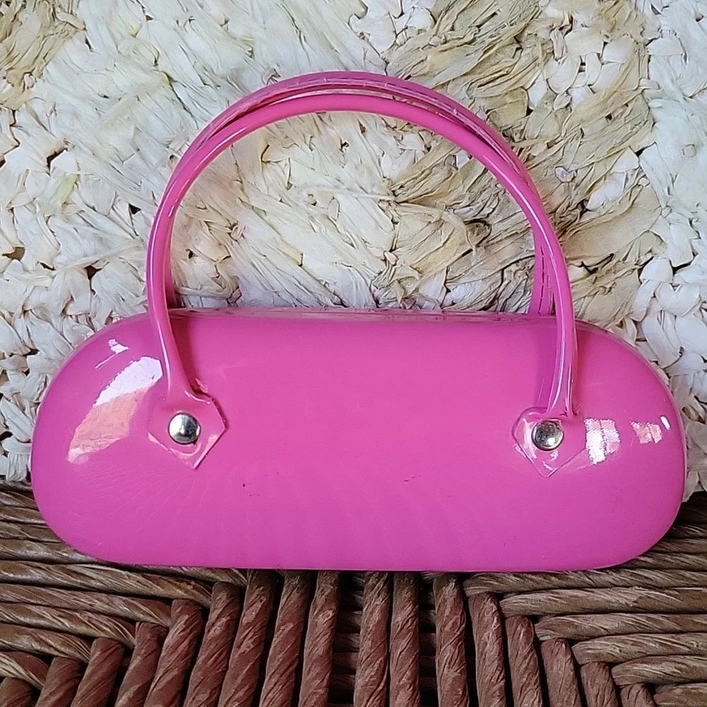 Barbie mini bag, eyeglass/sunglass hard case, pink